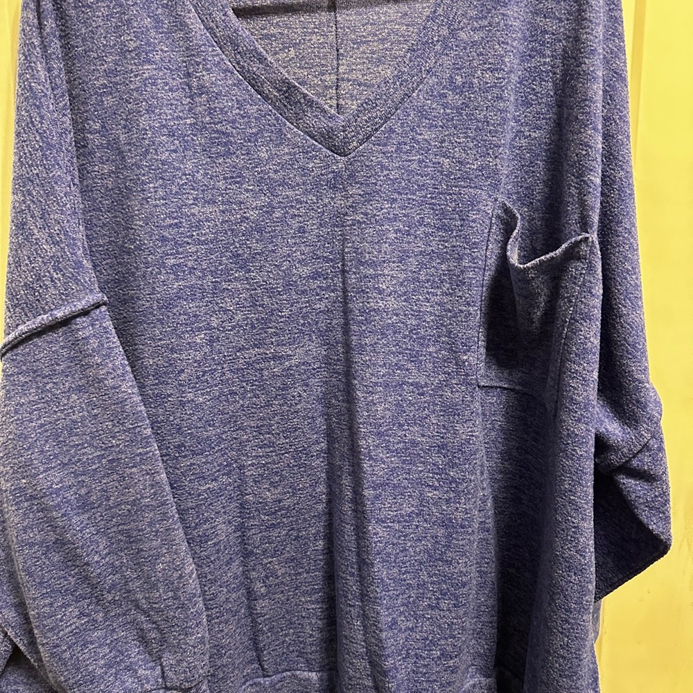 Zenana Outfitters Deep Blue Knit Top